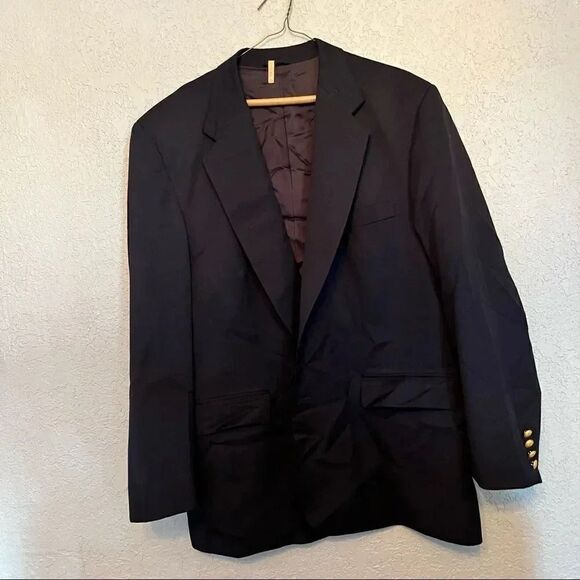 Oliver Grant Classic Fit Blazer Suit Jacket Navy Blue Size 60 - Picture 1 of 4
